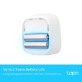 TP-Link Tapo Monitor de Temperatura y Humedad Inteligente con Pantalla E-Ink 2.7", Alta Precisión ±0.3°C ±3%HR, Notificaciones App y Almacenamiento Datos