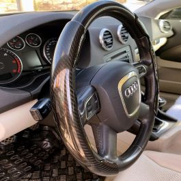 Occ Motorsport Funda Volante 2 Piezas Efecto Carbono OCCFV0001 Universal Gris y Negra Antideslizante