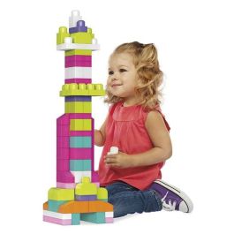 Mattel Bolsa Construccion Mega Blocks 60 Piezas Rosa