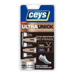 Ceys Adhesivo Ultraunick Poder Extremo Gel 3 Monodosis de 1g - Rápido, Fuerte, Flexible, para Todos los Materiales, Sin Olor Precio: 6.89999959. SKU: S7908749