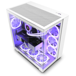 NZXT H9 All white Midi Tower Blanco CM-H91FW-01 - Torre PC con Vidrio Templado, Gestión de Cables, Iluminación RGB Precio: 143.79000031. SKU: B19M22SGD9
