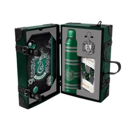 PYRAMID Maletín Slytherin Harry Potter con Cuaderno A5, Botella Metálica, Llavero y Postales (17x26x13cm)