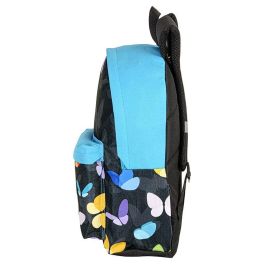 PERONA Mochila Escolar Mariposas 43cm Extraíble adaptable a carro, Tirantes acolchados y reflectantes, Doble refuerzo