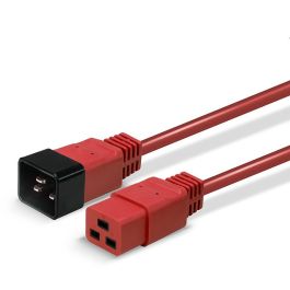 LINDY Cable de Extensión IEC C19 a C20, Rojo, 2m, para Alimentación Externa, Bulk