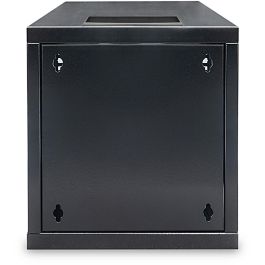 Digitus Armario mural 10" (254 mm) 6U, 312x300 mm (AnxP), negro, puerta de cristal, acero, capacidad 30 kg