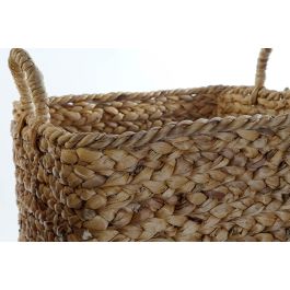 DKD Home Decor Cesta Balines Marron Junco Set de 2 - 42 x 39 x 42 cm