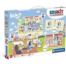 Clementoni - Edukit - Bluey - Caja de aprendizaje 4 en 1 - 2 rompecabezas, 1 nota, 1 juego de 6 cubos - Hecho en Italia - A partir de 4 años Precio: 25.4999998. SKU: B19QKQZFFP