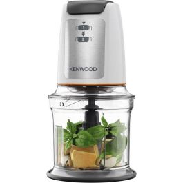Kenwood CHP61.00WH Mini Picadora 0.8L, 4 Cuchillas Acero Inoxidable, 500W Potencia, Control Velocidad Táctil, Base Antideslizante, Blanco