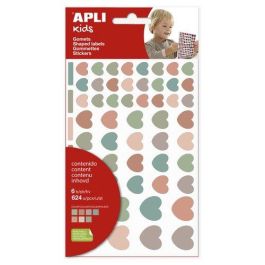 Apli Gomets Corazones Nordik Removibles 624 Unidades 6 Hojas - Colores Surtidos: Coral, Terracota, Verde Pino, Kaki, Malva, Rosa Pastel, Turquesa Pastel Precio: 2.6899994. SKU: B1GG9ZKKC7