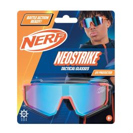 NERF Ner0413 Gafas tácticas Neostrike con lentes azul espejo, ligeras y cómodas