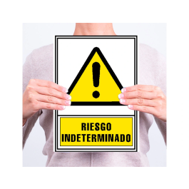 Archivo 2000 Pictograma Riesgo Indeterminado PVC Amarillo Luminiscente 210x297 mm