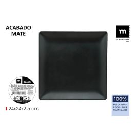 Bandeja Melamina Black 24x24x2.5 cm La Mediterrane - Inde (12 Unidades) Precio: 37.50000056. SKU: B19F6KFFGV