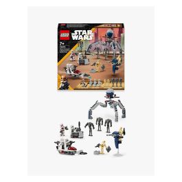 Lego 75372 Star Wars Paquete de Batalla de Soldados Clon y Droides de Batalla con Moto Speeder y Minifigura