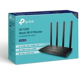 TP-Link Archer C6 V2 Router Inalámbrico AC1200 1200Mbps Wi-Fi 5 Doble Banda 2.4/5GHz MU-MIMO 4 Antenas Gigabit WPA3