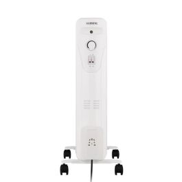 Oceanic Radiador Eléctrico de Aceite 2500W, 3 Potencias, 11 Elementos, Blanco, Móvil para Cualquier Habitación