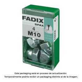 Fadix 10918287 Tuerca ciega cinc M10, Acero Cincado, Caja 4 Unidades