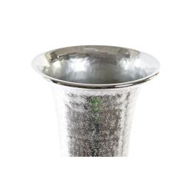 DKD Home Decor Jarrón Moderno de Aluminio Dorado Plateado 20x51x20 cm (Set de 2)