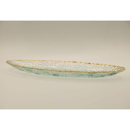Centro Mesa Tradicional DKD Home Decor Transparente Dorado 17 x 4 x 50 cm (4 Unidades) Centro Mesa Tradicional DKD Home Decor Transparente Dorado 17 x 4 x 50 cm (4 Unidades)