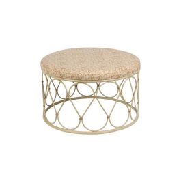 DKD Home Decor Mesa de Centro Boho Cuadrada de Ratán y Metal en Tonos Natural y Crema, 48 cm Ancho x 48 cm Largo x 30 cm Alto Precio: 63.50000019. SKU: S3040738