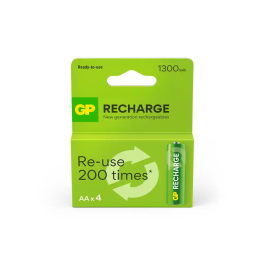 Gp Pilas Recargables AA 1300 mAh Blister de 4 Unidades Precio: 8.49999953. SKU: B19P76L3FZ