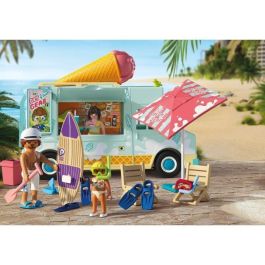 Playmobil PL71904 Camión de helados con 3 figuras, Vacaciones en la playa