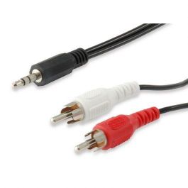 Equip Cable de Sonido Mini Jack 3.5mm Macho a 2 RCA Macho 2.5 Metros Negro Contactos Níquel, Chaqueta PVC Precio: 4.68999993. SKU: B17SPDMTGZ