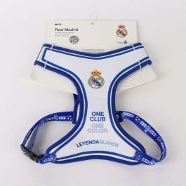 Cerdá Arnés para Perros con Diseño Real Madrid, Talla M-L y Color Azul