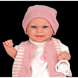 Muñeca elegance 35 cm babyto rosa c/mecanismo risa try me