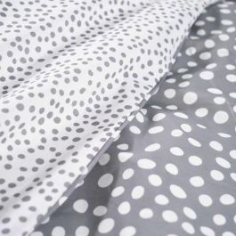 Today TOD3574641208295 Juego de cama Funda Nórdica 140x200 cm + 2 Fundas Almohada 63x63 cm para 1 persona FUNNY2.6 Gris