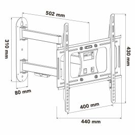 NOX NXLITEWALLFLEX Soporte de Pared Articulado para TV y Monitor 23-55" (139,7 cm) Ajuste 3D Giro 180° Max 30kg Negro NOX NXLITEWALLFLEX Soporte de Pared Articulado para TV y Monitor 23-55" (139,7 cm) Ajuste 3D Giro 180° Max 30kg Negro