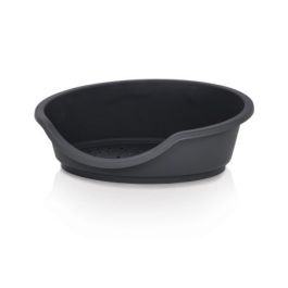 Nayeco Cama Eco Line para Mascotas Forma Ergonómica Base Antideslizante Gris 80x60x25 cm Plástico Reciclado Fácil Limpieza