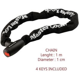 Candado para motocicleta - MASTER LOCK - Cadena de acero endurecido de 10 mm - 1 m de longitud Candado para motocicleta - MASTER LOCK - Cadena de acero endurecido de 10 mm - 1 m de longitud