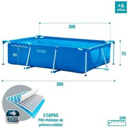 Piscina Desmontable Intex Rectangular 3834 L (300 x 200 x 75 cm)