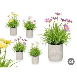 Ibergarden Maceta Cuadrada de Cemento, Diseño Margaritas, Surtido de Colores y Modelos Aleatorios, 16x22x16 cm (24 Unidades) Precio: 42.50000007. SKU: B1HTSLYQ9T