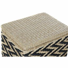 DKD Home Decor Cesto para Ropa Sucia Colonial, de Fibra de Poliéster, Colores Negro y Natural, 32x43x50.5 cm, Set de 2 Unidades DKD Home Decor Cesto para Ropa Sucia Colonial, de Fibra de Poliéster, Colores Negro y Natural, 32x43x50.5 cm, Set de 2 Unidades