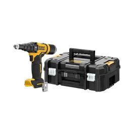 DeWALT DCF403NT-XJ Pistola de Remaches a Batería 18V, para Aluminio y Acero Inoxidable (2.4, 3.2, 4, 4.8 mm), 10000 kN, Incluye Funda, Negro/Amarillo