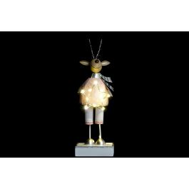 DKD Home Decor Figura de Navidad Fantasía con Reno, Luz LED y Metal, 6x28x9 cm, Pack 4 Unidades Surtidas