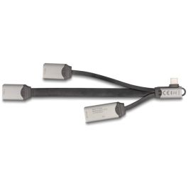 DeLOCK 64303 - Hub USB 2 Puertos con Lector de Tarjetas SD y Micro SD, USB Type-C, USB 2.0 y USB 3.2 Gen 1