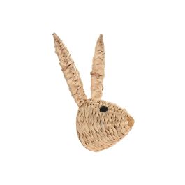 DKD Home Decor Decoración de Pared Infantil Conejo Jacinto de Agua Natural 17 x 40 x 26 cm