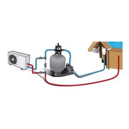 Ubbink Kit bi-pass para bomba de calor de piscina, con accesorios para pegar y tuberías 50/38 mm