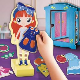 Lisciani Giochi LIS8008324098361 Muñeca de madera para crear fantásticos conjuntos Método Montessori