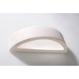 Atena SOL-SL.0001 Aplique de Pared de Cerámica, Lámpara Mural Duradera para Iluminación Ambiental, Diseño Clásico y Moderno, Interiores