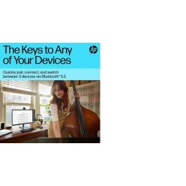 HP Teclado Inalámbrico Compacto Multi-Pair para Escritorio, Portátil, Tablet y Teléfono