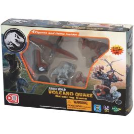 Epoch Jurassic World Volcano Quake: Juego de Equilibrio con Dinosaurios en Plataforma y Dados - ¡Sé el Último en Mantenerlos y Gana!