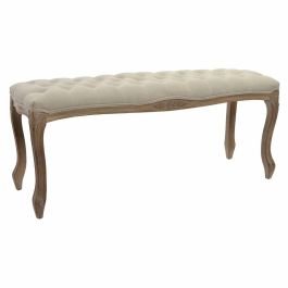 DKD Home Decor Descalzadora Tradicional Natural Beige, Asiento 48cm, Poliéster y Rubberwood, Ancho 110cm, Largo 37cm, Alto 48cm Precio: 139.49999976. SKU: B1CSKSA7PN