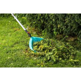 Gardena Rastrillo de Pala Combisystem 3 en 1 - Herramienta Multifuncional para Jardinería, de Plástico Resistente, Negro y Azul