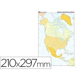 Mapa Mudo Color Din A4 America Del Norte Politico Mapa Mudo Color Din A4 America Del Norte Politico