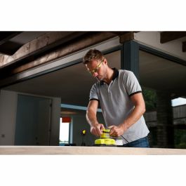 Ryobi Lijadora orbital de 1/3 hoja 200W con sistema de succión y colector de plástico, incluye 3 abrasivos