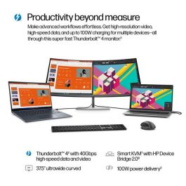 HP 738pu Monitor Profesional Curvo Ultrawide 37.5 pulgadas WQHD+ Serie 7 Pro con Conectividad Thunderbolt 4