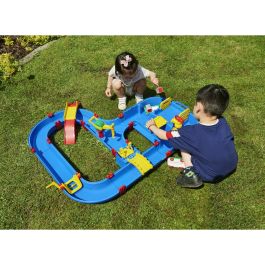 Aquaplay Mega Puente del Circuito Acuático - Juego de 35 Piezas con Barco, Camión Anfibio y Bo The Bear para Niños +3 Años